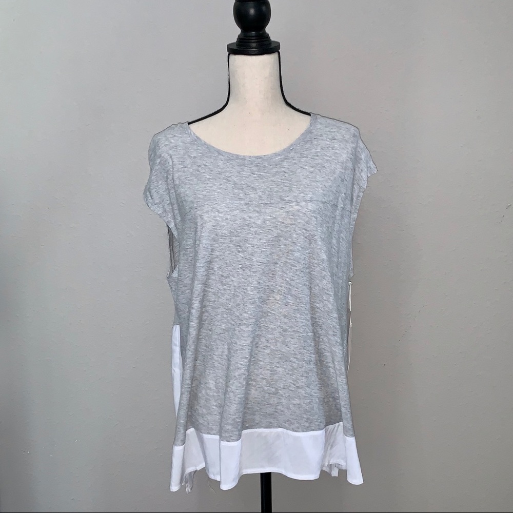 Vince Camuto Dolman Sleeve Tee in Heather Gray
